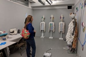 Saya Woolfalk, 'Thinking Collections: Open Studios | Artists at EFA,' Artist Studio, The Elizabeth Foundation for the Arts, Midtown, New York (20 October 2018). Courtesy Asia Contemporary Art Week. Photo: Li Fong.